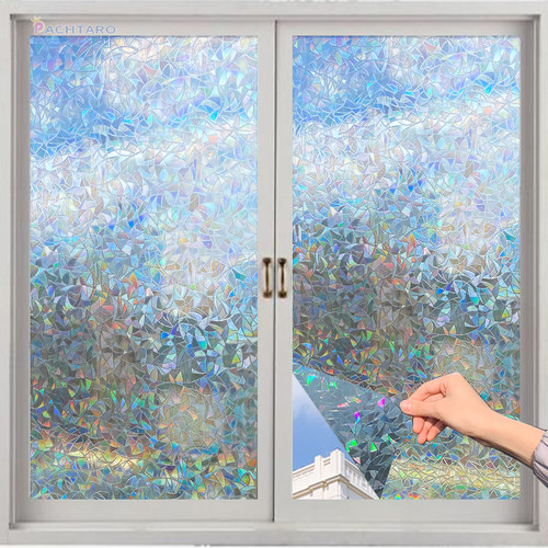 彩色玻璃贴纸窗户贴膜卫生间浴室防窥窗花纸透光不透明窗贴防走光