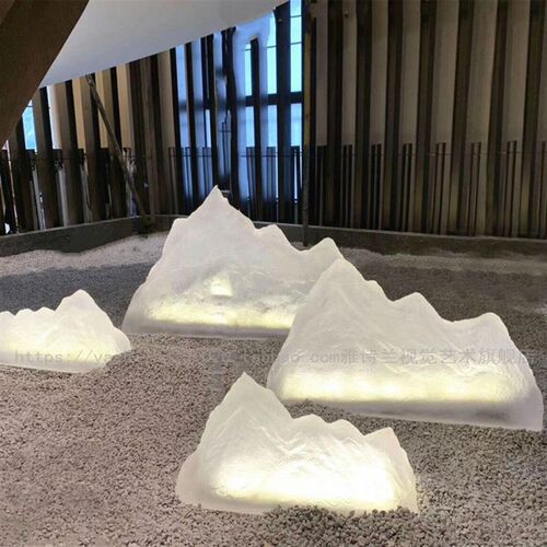 庭院园林中庭楼梯间玄关端景枯山水造景装置艺术假山石摆件定制做