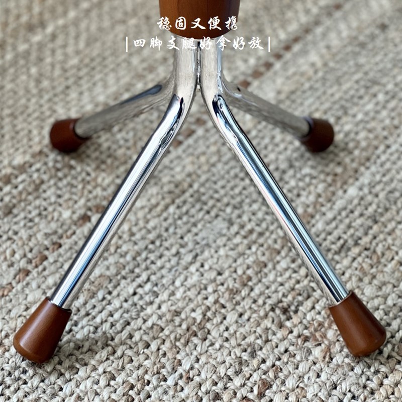 稍安物造 实木中复古边几落地灯床头置物桌艺术家用客厅卧室装饰