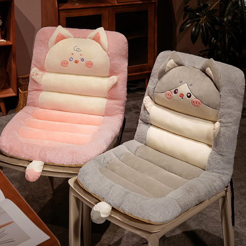 坐垫靠垫一体学生宿舍屁垫椅子办公室座垫座椅护腰靠背垫加厚冬季