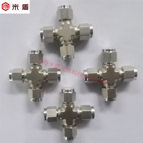 316四通接头 卡套四通 不锈钢等径四通卡套管接头 3/8 卡接四通