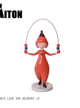 现代简约创意可爱小女孩摆件现代家居电视柜客厅儿童房间软装饰品