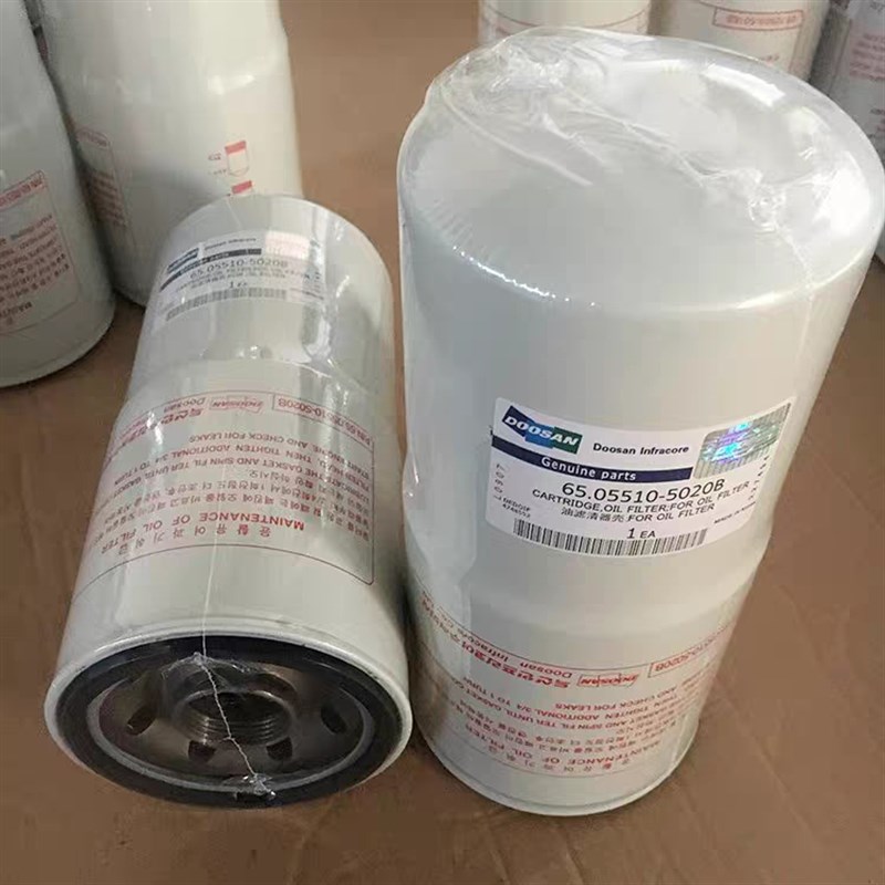 65.05510-5020B机油滤芯 适用斗山大宇挖掘机发电机组机油滤清器