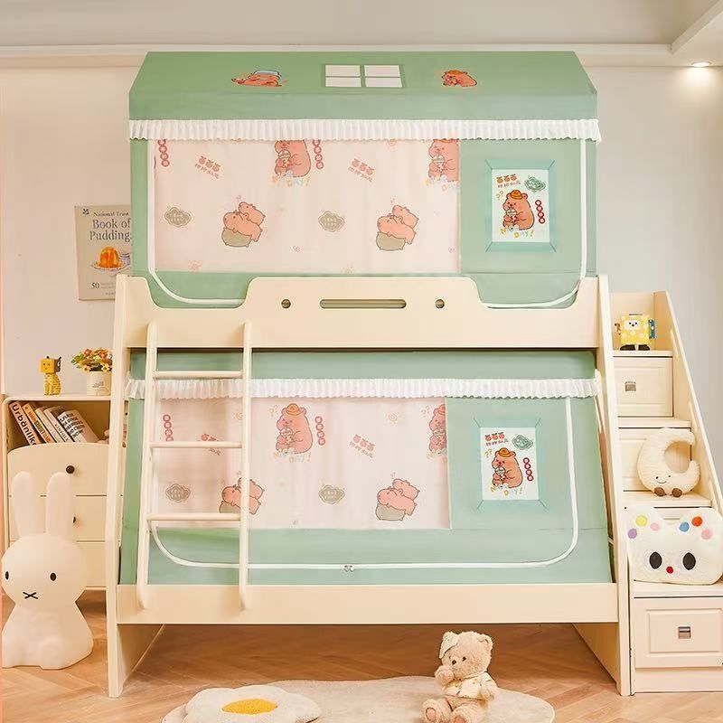 可爱卡皮巴拉上下铺子母床蚊帐高度可伸缩烤漆支架儿童遮光布床帘,床上用品,蚊帐,淘宝优惠券,粉丝福利购,淘宝优惠卷