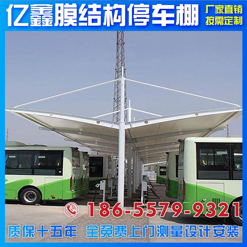 江西汽车停车蓬遮阳棚抚州新余赣州定制膜结构电动车棚非机动雨篷