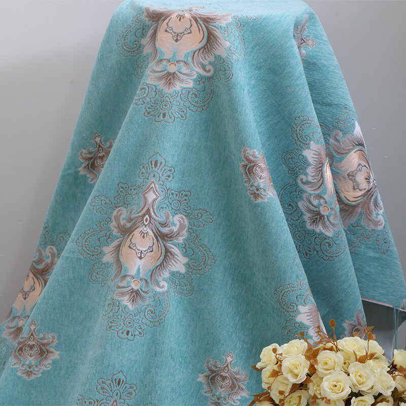 欧式雪尼尔提花沙发布料面料防滑沙发垫坐垫套飘窗垫面料手工定做