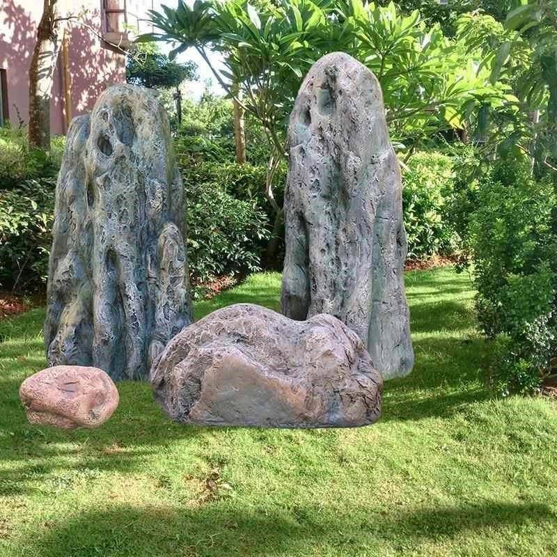 庭院彷真石头雕塑大型园林假山装饰造景社区花园玻璃纤维景观石摆,家居饰品,户外/庭院摆件,淘宝优惠券,粉丝福利购,淘宝优惠卷