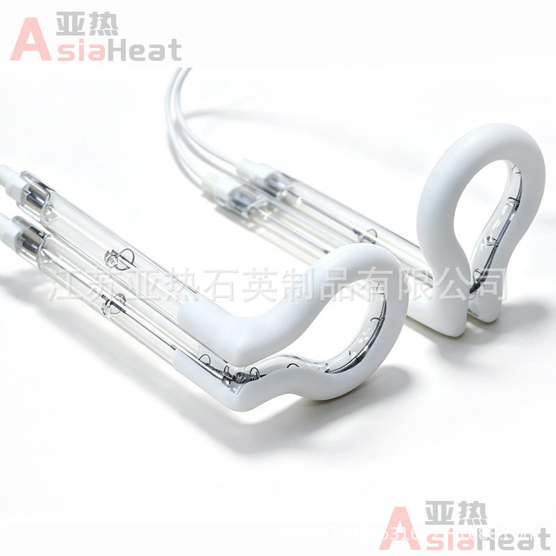 200v2kw工业红外卤素灯泡环形长翘腿石英灯带镀白反射涂层