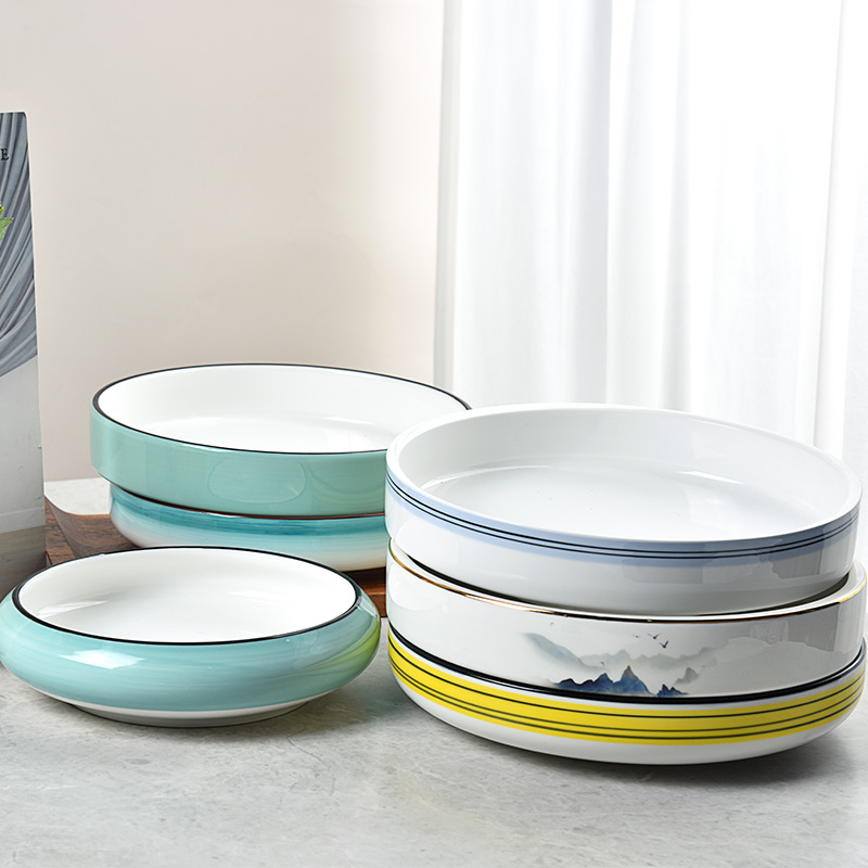 印象品瓷 陶瓷圆钵碗鼓形汤碗酒店餐厅蒸蛋碗沙拉碗烧菜碗大汤盆