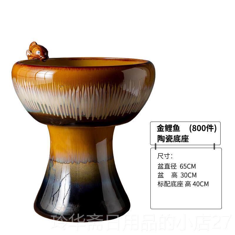 高档景装德大镇陶瓷鱼缸流水喷泉循环创意加湿器水装饰品族客厅饰