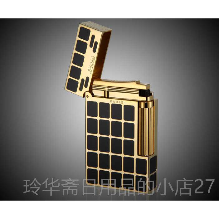 高档创意高砂轮打火机明火不防风法都柏特档朗国声火打机金属全铜