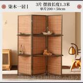 高档实木风隔断新中式 折屏做旧内室玄关摆件客厅折叠架置物遮屏挡