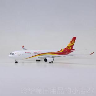 高档中国民航客机航深圳航客空仿真合金飞机a模型空33模0川航带轮