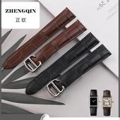 适用卡地亚真皮手表带男同款 小坦克TANK伦敦SOLO钥匙must女真皮表