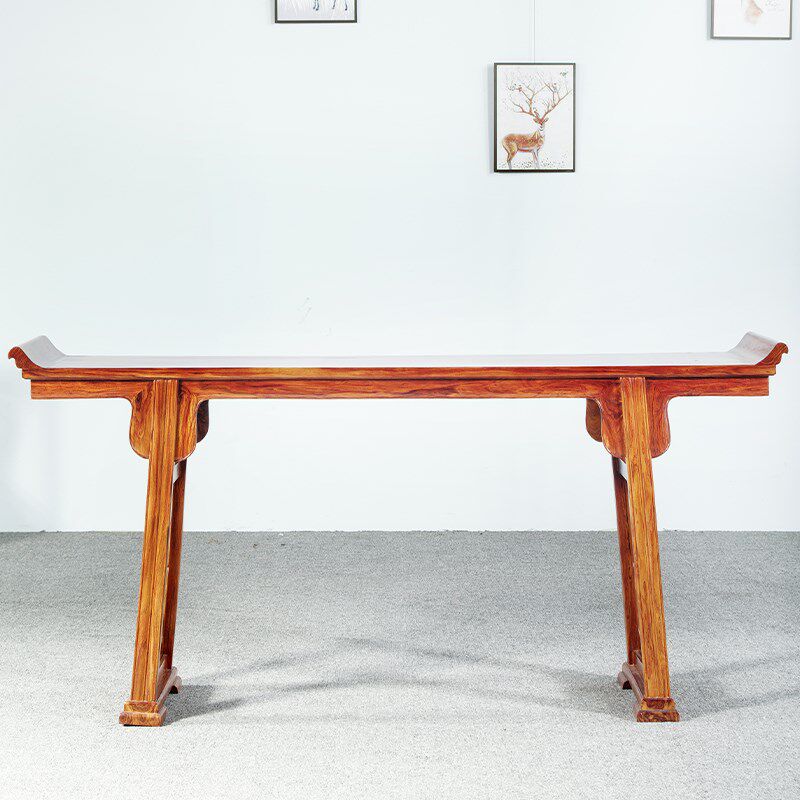 海南黄花梨夹头隼牙头翘头案明式玄关条案供桌条几中式红木家具