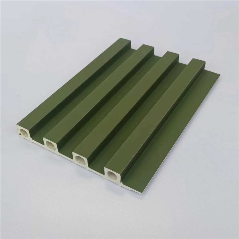 圆孔肤感草绿生态竹木纤维格栅木塑护墙装饰吊顶背景木饰面长城板