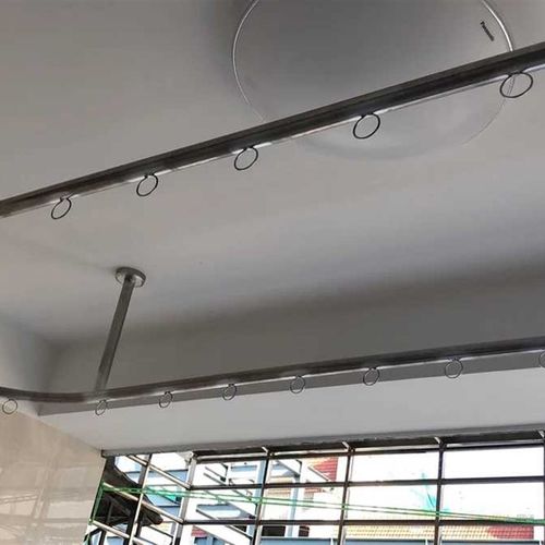 厦门晾衣杆阳台304不锈钢弧形晾衣架固定外墙吊座挂衣杆顶装凉衣