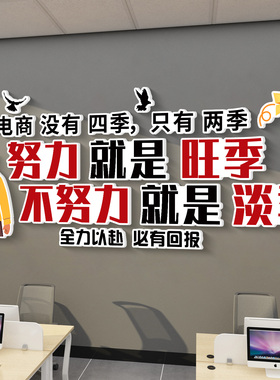 员工激励志标语贴纸企业文化墙公司氛围布置办公室墙面装饰挂壁画