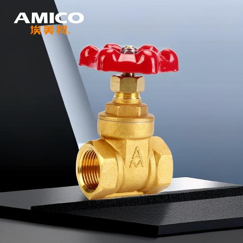 埃美柯闸门101黄铜加厚重型101高温蒸汽2分开关RC螺纹