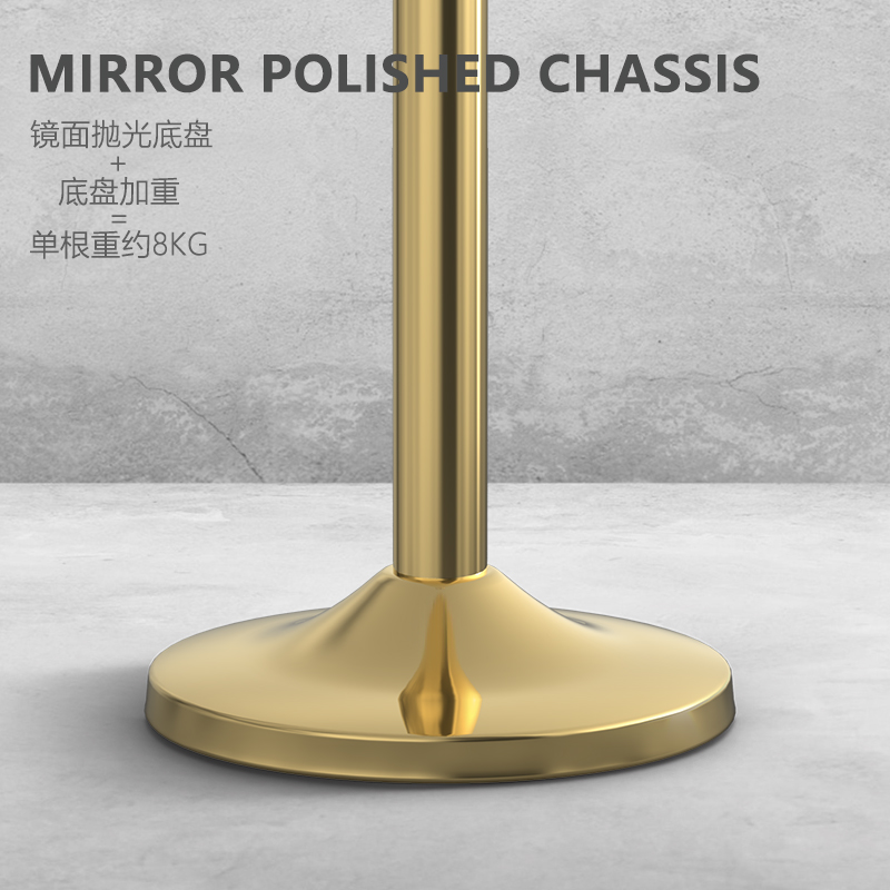 酒店一米线栏杆挂绳礼宾杆迎宾柱安全警戒线伸缩带隔离带排队护栏