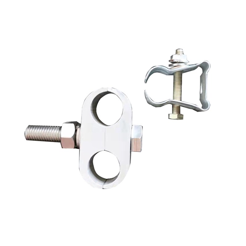 夹绞线圆钢线平行线夹黄铜接地线夹接地配件铜包钢圆钢固定夹