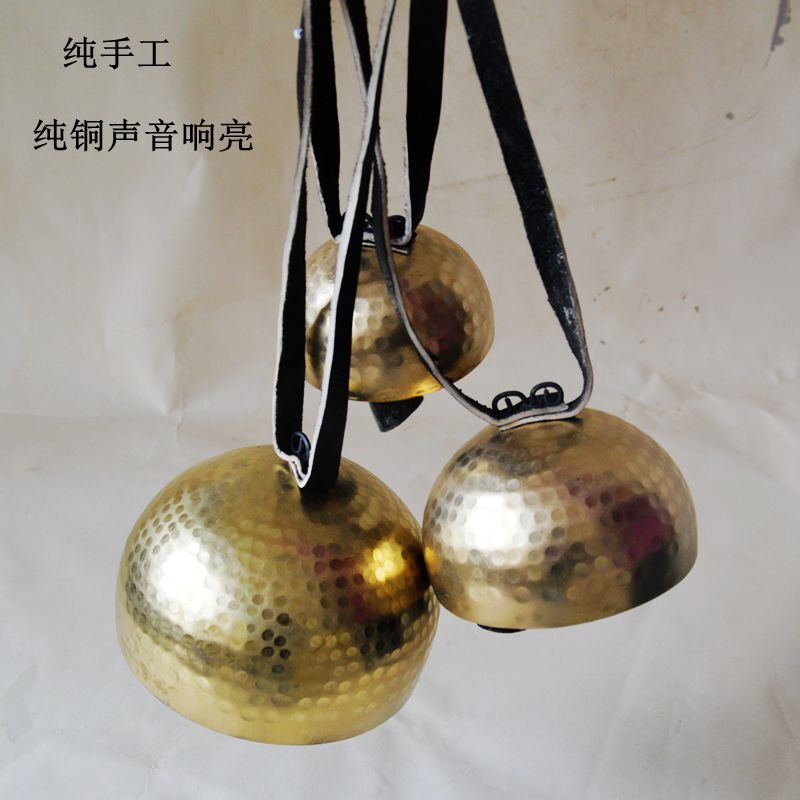 原色黄铜驼铃铜铃铛冥想手摇铃创意门铃门挂空灵禅修东巴铃隔山铃