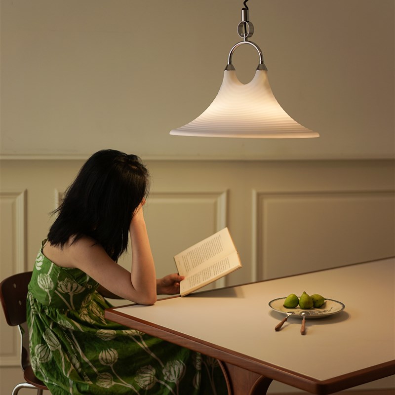 集木室物所/喇叭灯饭厅吊灯客厅床头卧室可调节法式大气吊灯艺术