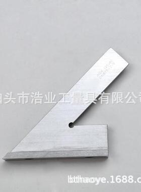 60度加宽底座角尺 划线角度规INOX 不锈钢60度平口带座角尺100x70