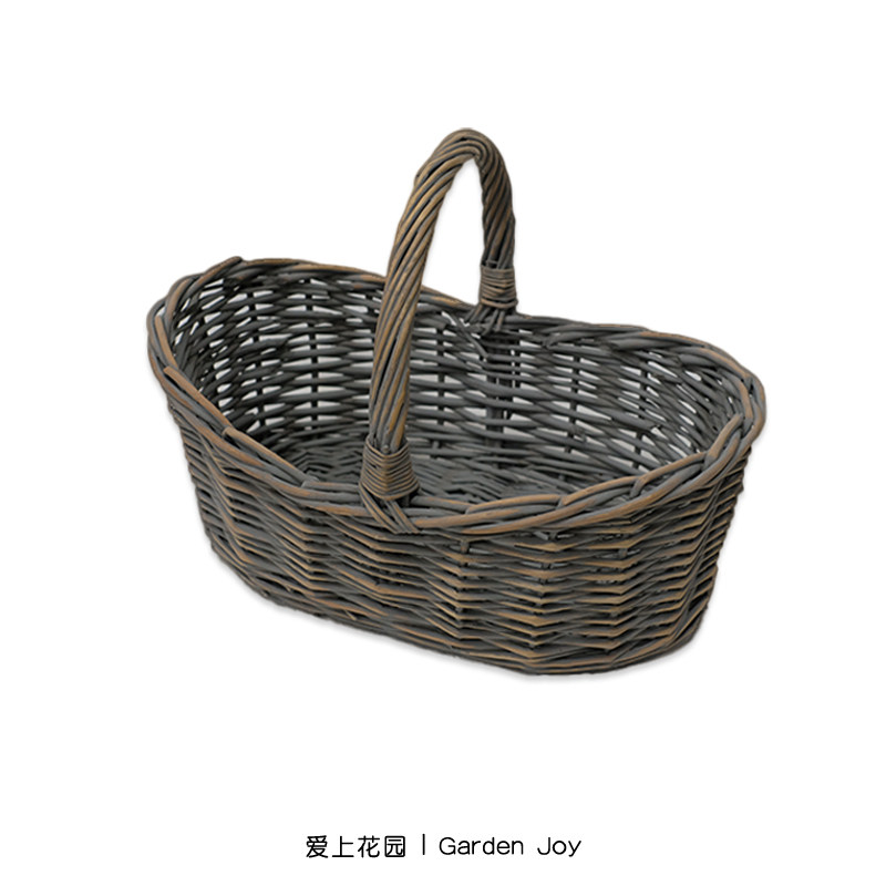 爱上花园园艺杂货 手工柳编篮子花篮草花套盆做灰粗藤单把提篮,家居饰品,花篮,淘宝优惠券,粉丝福利购,淘宝优惠卷