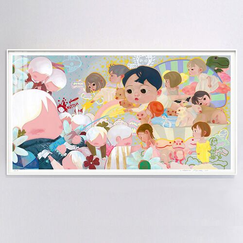 AOCA 潮流艺术画刘颖版画大尺寸画巨幅客厅装饰画卧室挂画 我们
