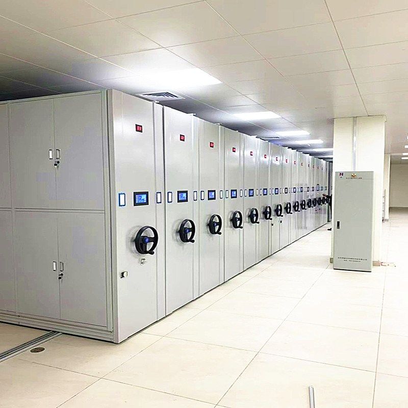 密集柜智能密集架电动档案柜手摇式移动资料柜钢制凭证柜书架拆装