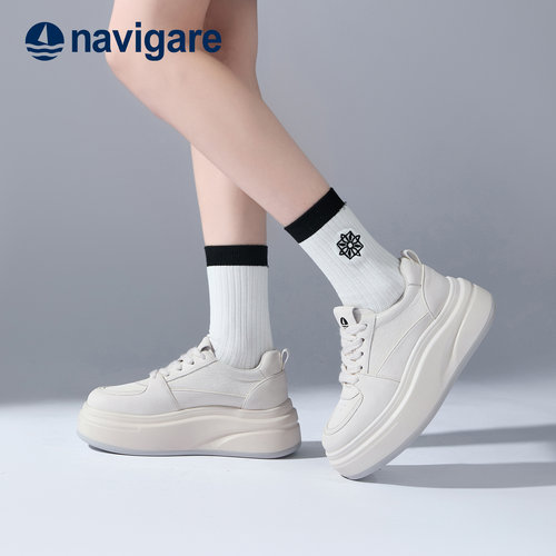 Navigare小帆船官方正品小白鞋女