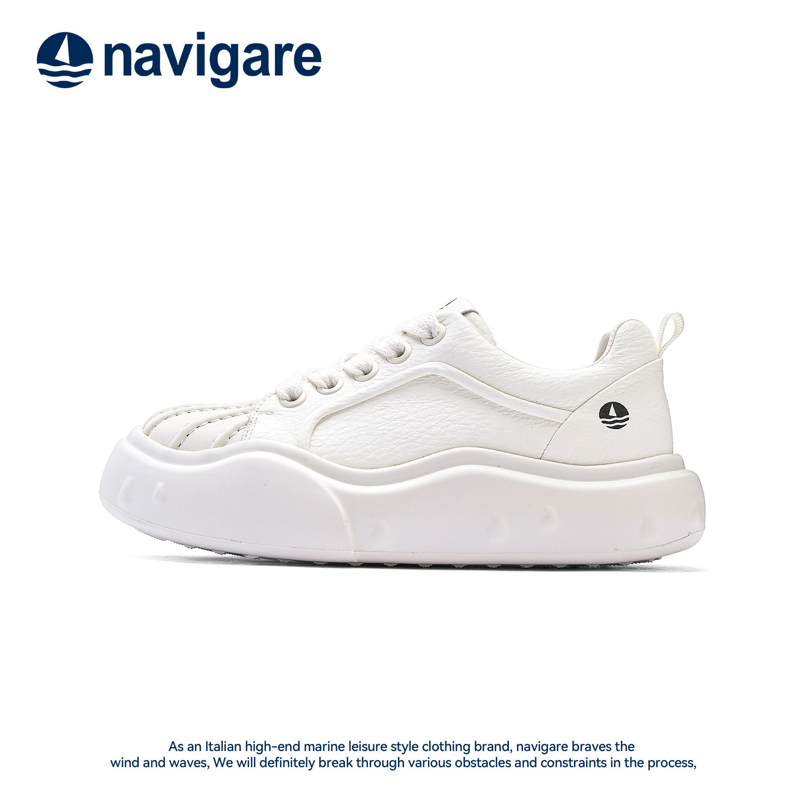 Navigare女士增高小白鞋夏季新款图片