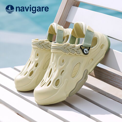 Navigare小帆船厚底洞洞鞋女新款