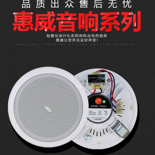 Hivi/惠威TD201/TD202/TD205/TD206嵌入式吸顶喇叭吊顶天花音响箱