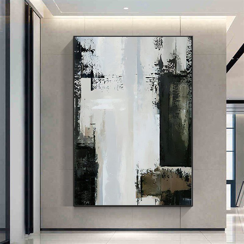 沙发背景墙抽象画大幅客厅落地画玄关走廊过道装饰画橙色壁画竖版