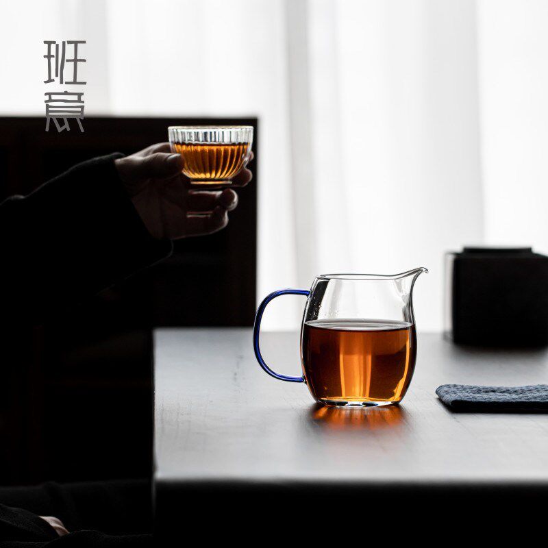 班意 纯手工耐热玻璃公杯 堪比自慢草堂 公道杯 分茶器 茶海