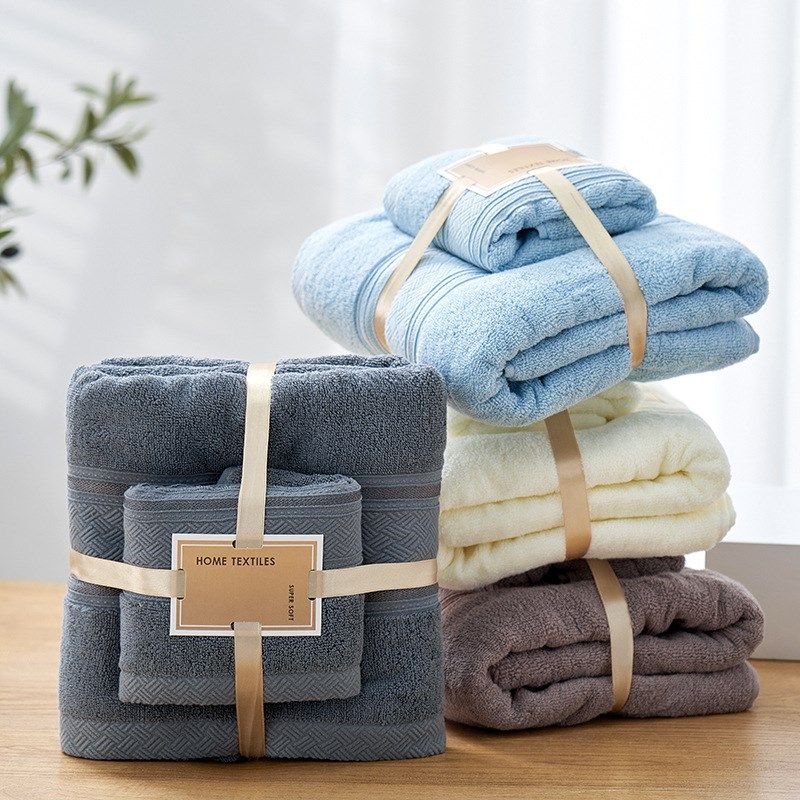 家用酒店棉质吸水毛巾浴巾两件套 素色柔软提花断档子母套巾,居家布艺,浴巾毛巾方巾套装/三件套,淘宝优惠券,粉丝福利购,淘宝优惠卷