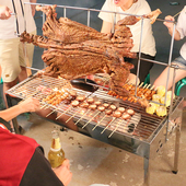 大号烤羊腿烤羊排炉子烤全羊架子烤乳猪烤羊炉商用家用加厚多功能