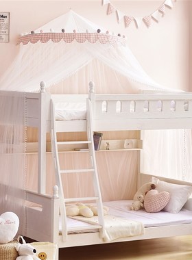 儿童蚊帐上下铺子母床双层学生高低床梯形家用免安装一体式专用