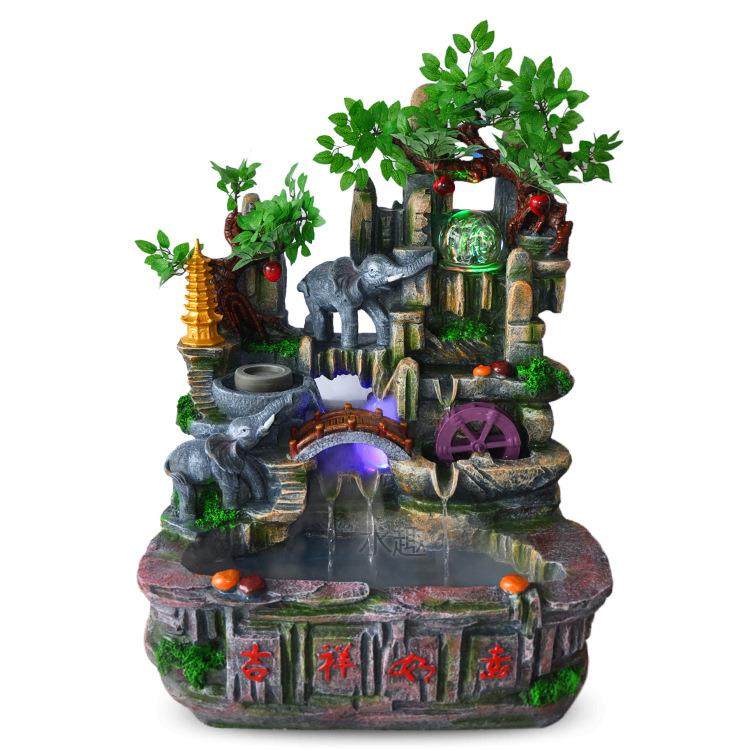 假山鱼缸水族箱大象树脂工艺品喷泉流水盆景微景观室内装饰摆饰品,3C数码配件,其它配件,淘宝优惠券,粉丝福利购,淘宝优惠卷