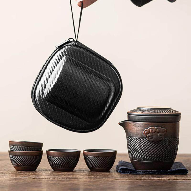 紫陶复古快客杯一壶四杯紫砂便携式旅行家用茶具套装户外随车喝茶,鲜花速递/花卉仿真/绿植园艺,割草机/草坪机,淘宝优惠券,粉丝福利购,淘宝优惠卷