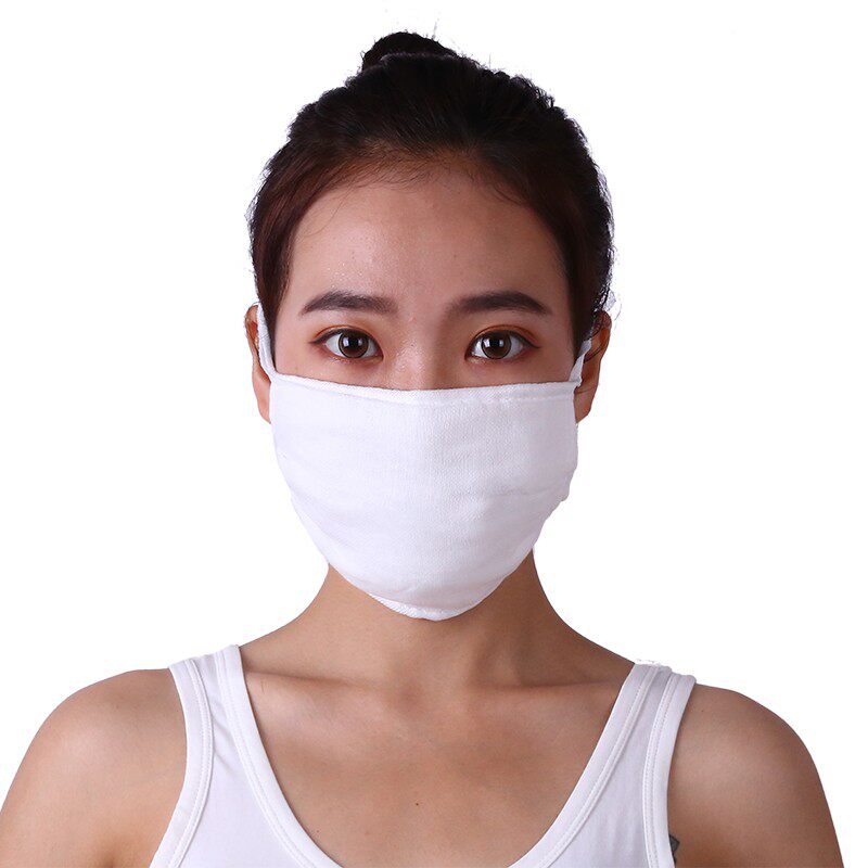 田园棉纱布口罩加厚透气可清洗口罩男女佩戴方便松紧带挂耳纯纱布
