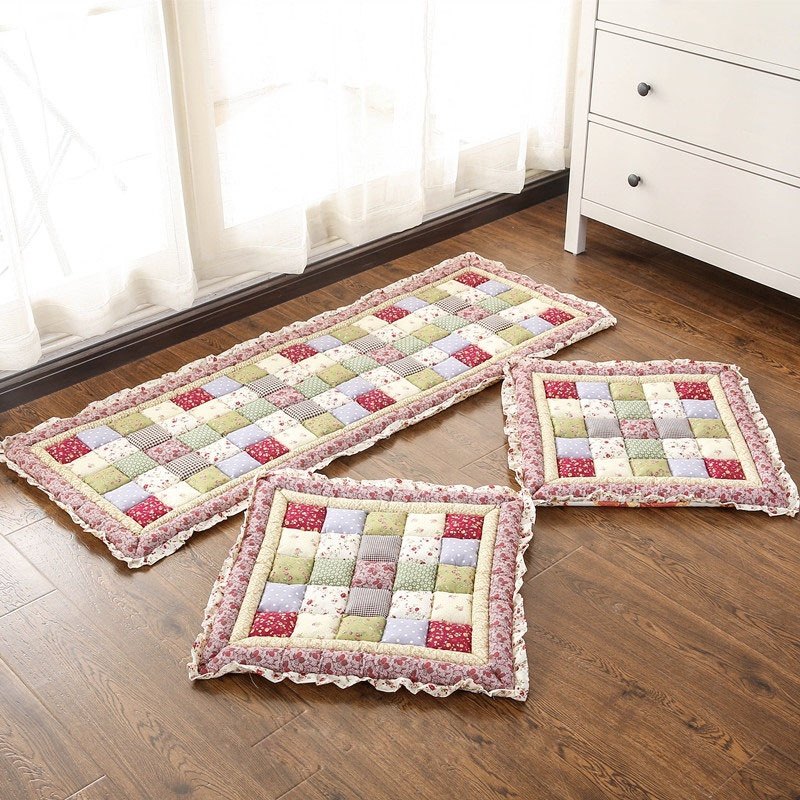 韩式四季全棉拼布餐椅垫加厚防滑地垫办公室座垫汽车座垫沙发垫,居家布艺,椅垫,淘宝优惠券,粉丝福利购,淘宝优惠卷