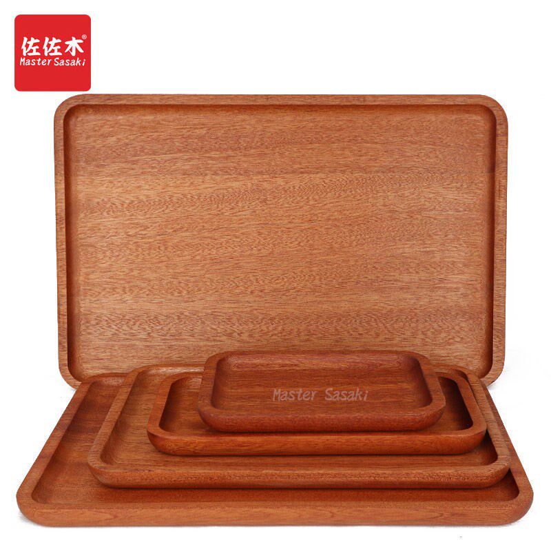 乌檀木实木方形西式木盘餐盘茶盘水果面包点心盘寿司盘料理烤肉盘