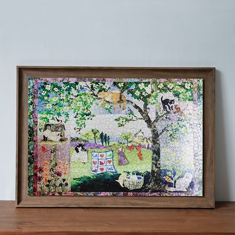 拼图框1000片欧式相框300500片拼图相框3DJP拼图框挂墙2000片画框