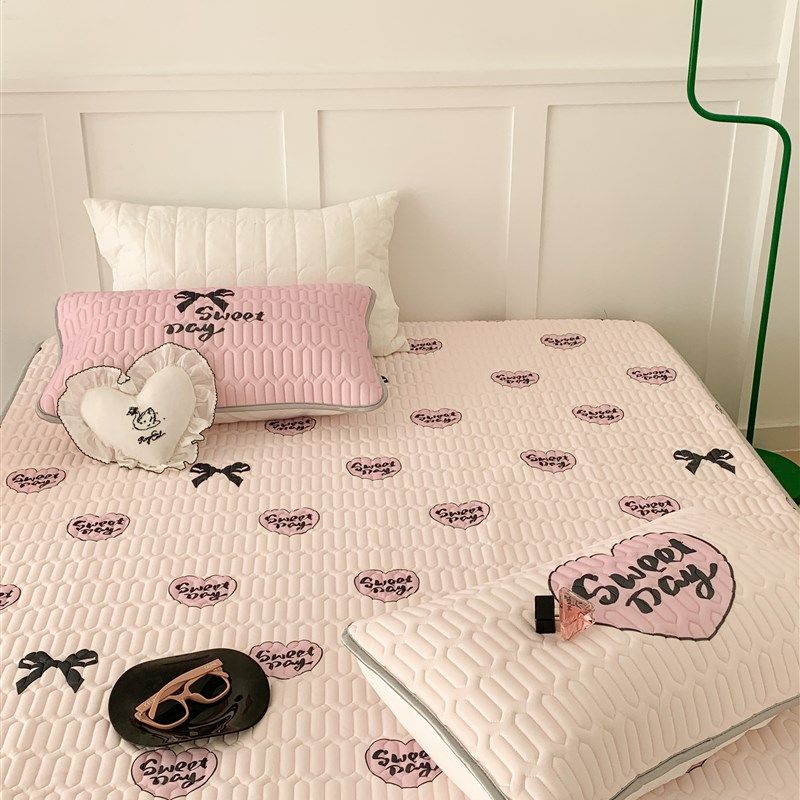 可爱乳胶凉席床睡垫三件套单双人夏天凉席冰丝席可水洗床笠床裙款,床上用品,乳胶席,淘宝优惠券,粉丝福利购,淘宝优惠卷