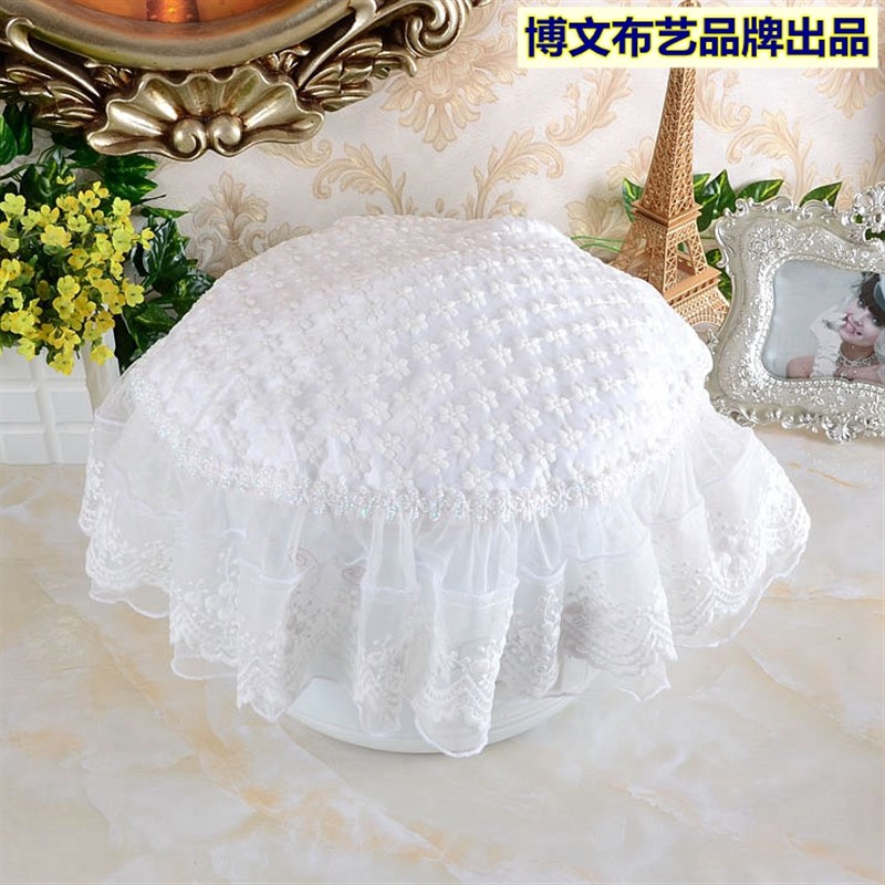 博文布艺电饭锅罩防尘罩家电罩子防油电饭煲套子罩椭圆形白色经典