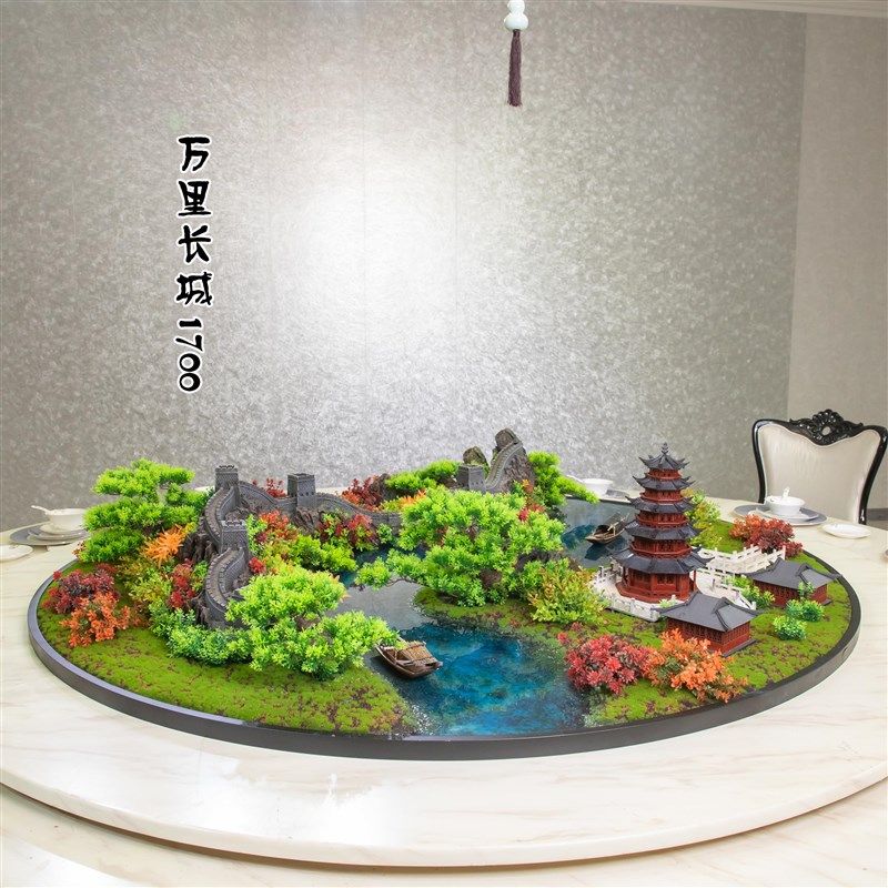 酒店餐桌大圆桌摆件创意装饰花桌花假花仿真花干花摆设桌面花艺