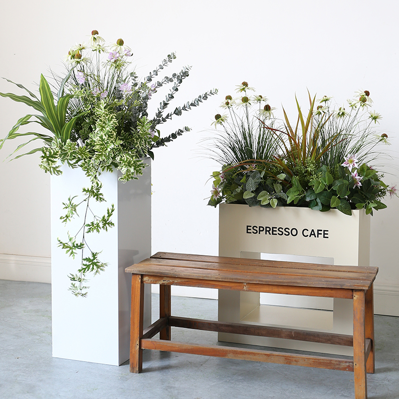 仿真花假花摆设室内阳台围栏花箱植物组合商场店铺绿植造景装饰花